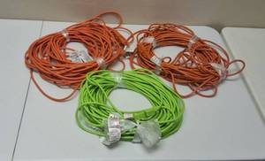 lot 42 image: Extension Cords - Used - Need Repair  (3) 100ft Indoor Outdoor
