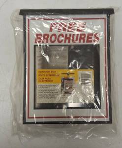 lot 63 image: Deflecto Office  Outdoor Brochure or Flyer Holder - Black (6) - New
