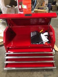 Husky 42 in. 4-Drawer Tool Chest Gloss Red  Top Chest Only   No Keys Customer Returns See Pictures