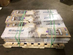 16 Boxes of  Lifeproof Luxurious Pine Wood 12 MIL x 8.7 in. W x 48 in. L Click Lock Waterproof Luxury Vinyl Plank Flooring (20.1 sqftcase)  Customer Returns See Pictures