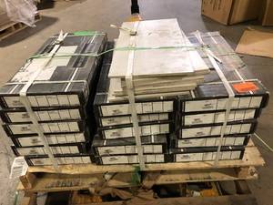 15 Boxes of MSI Cliff White 12 in. x 24 in. Matte Porcelain Floor and Wall Tile (14 sq. ft.Case)   Customer Returns See Pictures