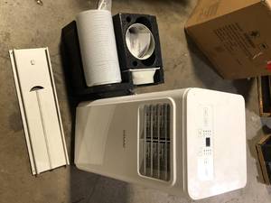Vissani 5,000 BTU 115-Volt Portable Air Conditioner for 150 sq. ft. Rooms with Dehumidifier and Remote in White Customer Returns See Pictures