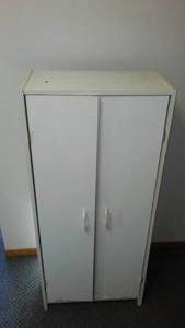 White Storage Cabinet With 4 Shelves