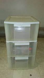 3 Drawer White Plastic Storage.