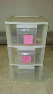 3 Drawer White Plastic Storage.