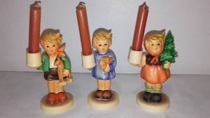 Goebel Hummel W. Germany Advent Candle Holder Figurines (3).