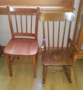 Vintage Youth Wood Chairs (2)