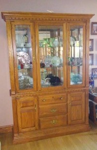 Richardson Brothers Lighted Buffet and Hutch.