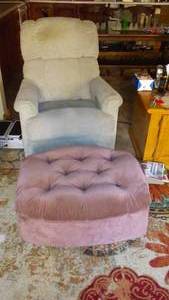 Lazyboy Recliners (2) and Footstool.