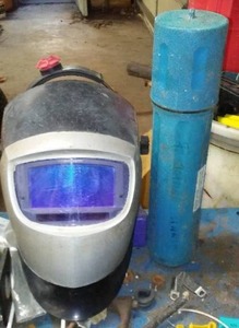 Speedglas Welding Helmet and Rods.