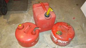Gasoline Cans (3) 5 gal. and 2 � gal.