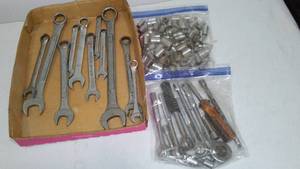 Asstd Open End Wrenches, Sockets And More.