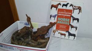 Vintage Fence Stretcher And Equine Book.