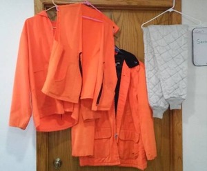 Safety Orange Hunting attire.