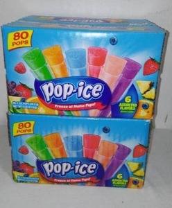 Pop Ice Freeze Pops (2) 80ct boxes, Assorted Flavor.