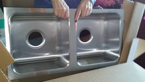New Double Stainless Steel Sink.