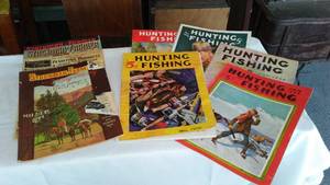 Vintage Hunting Fishing (4) and more. Circa 1930s