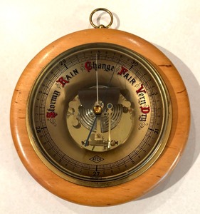 lot 25 image: Vintage German Wall Hanging Weather Meter