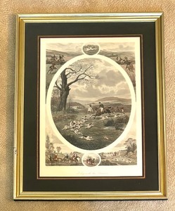 lot 49 image: A Day with the Harriers Print by W.H. Tuck
