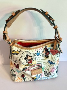 lot 60 image: RARE Dooney & Bourke Disney White Sketch Handbag