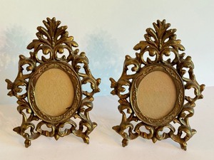 lot 63 image: Pair of Vintage Ornate Metal Frames