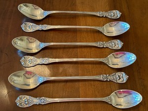 lot 9 image: Set of 6 Reed and Barton Francis I Sterling Silver Ice Teaspoons