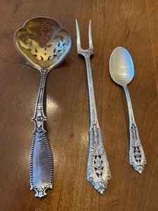 lot 74 image: Three Vintage Sterling Silver Utensils