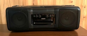 lot 109 image: RCA AMFM Stereo Cassette Recorder Compact Disk Player with Bass Reflex Port