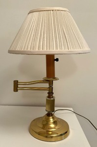 lot 144 image: Cresswell Brass Adjustable Arm Lamp