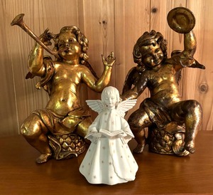 lot 158 image: Three Decorative Angel Figurines
