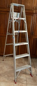 lot 211 image: All American A306 6 Foot Aluminum Ladder