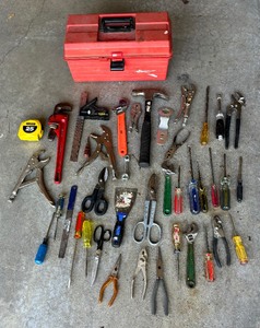 lot 220 image: Tuff Box Tool Box with Tools