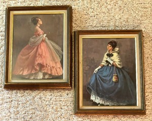lot 226 image: Two Vintage Fancy Lady Prints