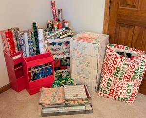 lot 196 image: Large Assortment of Holiday Wrap