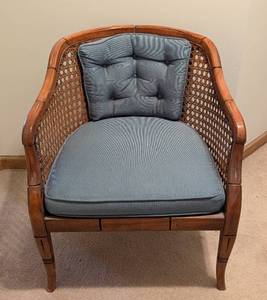 lot 190 image: Vintage Bamboo and Cane Armchair
