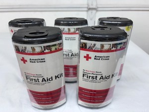 lot 7 image: Lot of 5 Kits NEW American Red Cross 9164-RC Deluxe Personal 65-Piece Latex-Free First Aid Kits