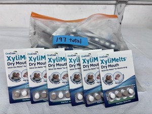 lot 20 image: Lot of 197 Trial Packages (4 Count each package) NEW OraCoat XyliMelts Dry Mouth Stick-On Melts for Moisturizing - With Coupon (1227)
