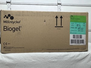 lot 48 image: 1 Case (200 pairs) NEW Molnlycke 30485 Biogel Surgeons Sterile Natural Rubber Latex Surgical Gloves - Size 8 12