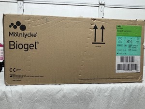 lot 49 image: 1 Case (200 pairs) NEW Molnlycke 30485 Biogel Surgeons Sterile Natural Rubber Latex Surgical Gloves - Size 8 12