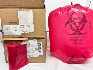 lot 43 image: Lot of 21 NEW Medegen Biohazardous Waste Bags