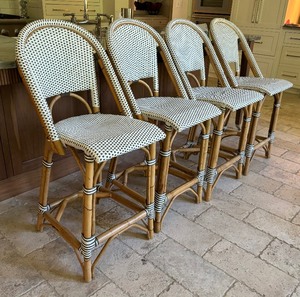 Four Pottery Barn Sofie Barstools