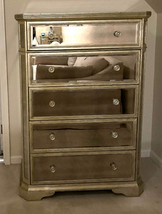 Borghese Mirrored Five Drawer Dresser