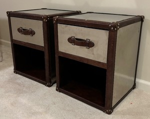 Restoration Hardware Voyager Steamer Side Tables  Nightstands