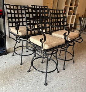 Four Metal Barstools