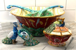 The Artesian Road Collection Serving Bowl with Utensils, Lidded Dish and SaltPepper Shakers by Tracy Porter