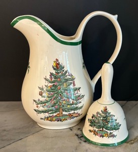 Spode Christmas Tree Pitcher and Bell
