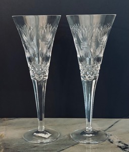 Pair of Waterford Crystal Prosperity Toasting Flutes