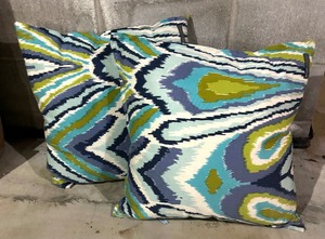 Two Colorful Accent Pillows by Ryan Studio