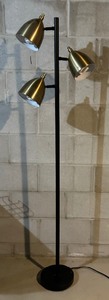 Bold Triple Head Black and Gold Floor Lamp