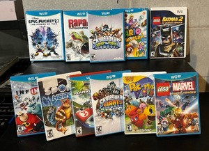 Wii Games including Maria Cart, Infinity, Skylanders and More